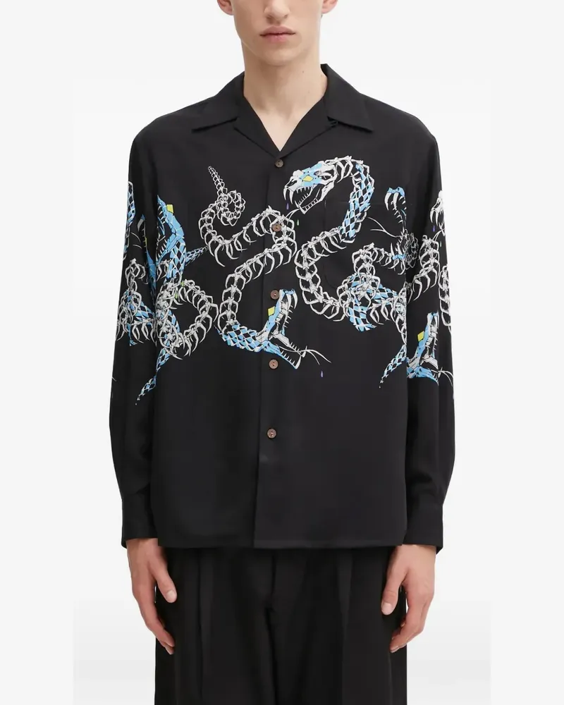 Wacko Maria animal-print shirt - Schwarz Schwarz