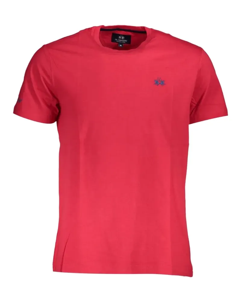 La Martina logo-embroidered cotton T-shirt - Rot Rot
