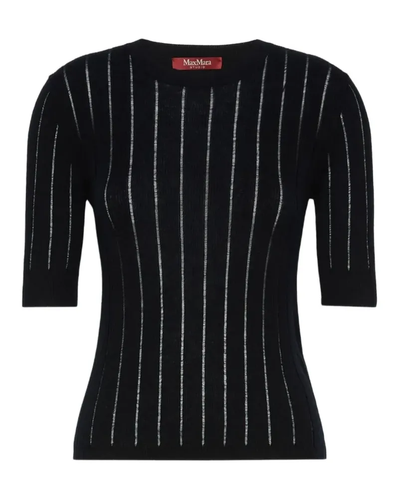 Max Mara pinstripe-knit sweater - Schwarz Schwarz