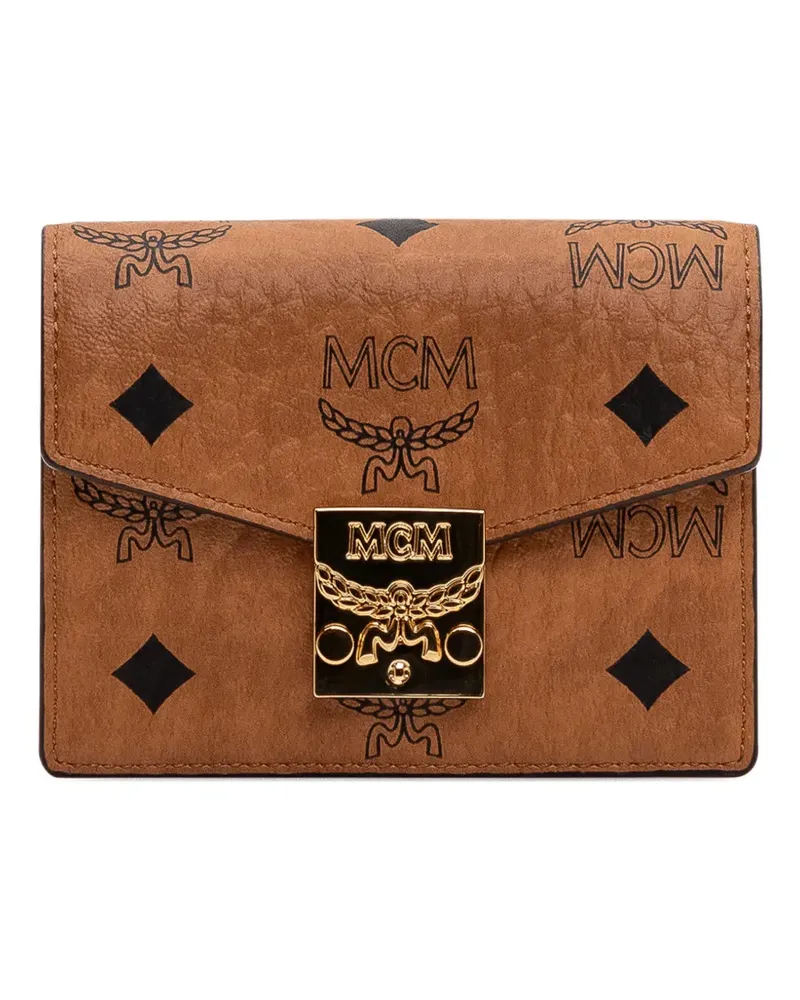 MCM mini Tracy logo-pattern wallet - Braun Braun