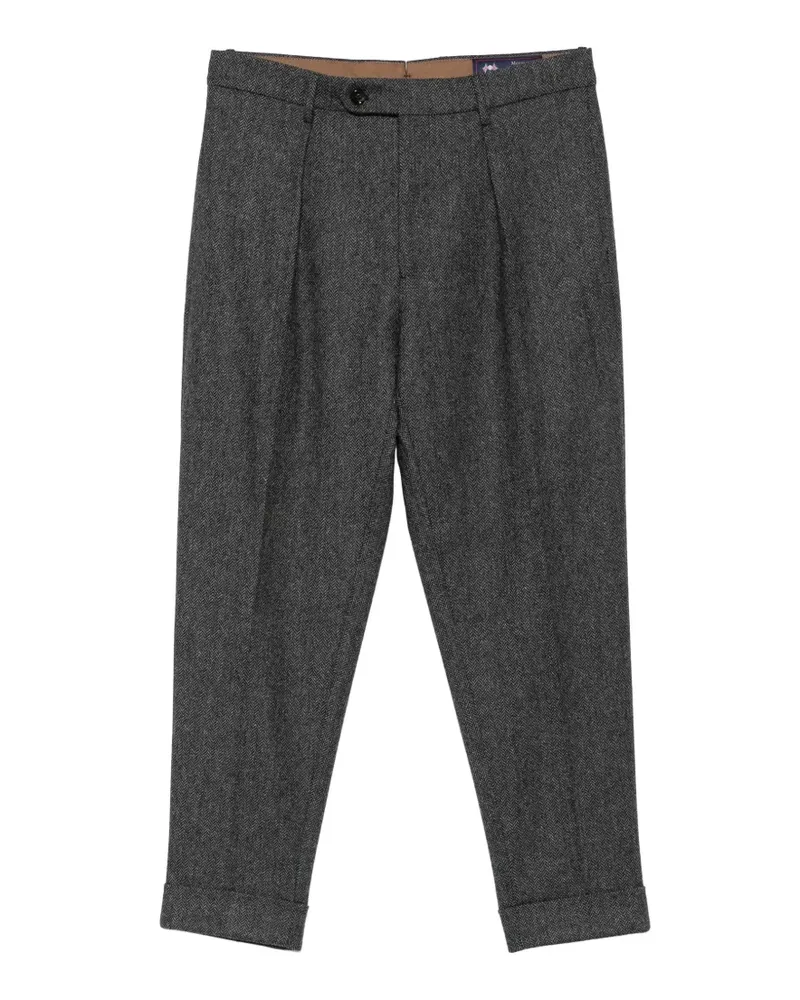 Berwich Chiaia Hose mit Fischgrätenmuster - Grau Grau