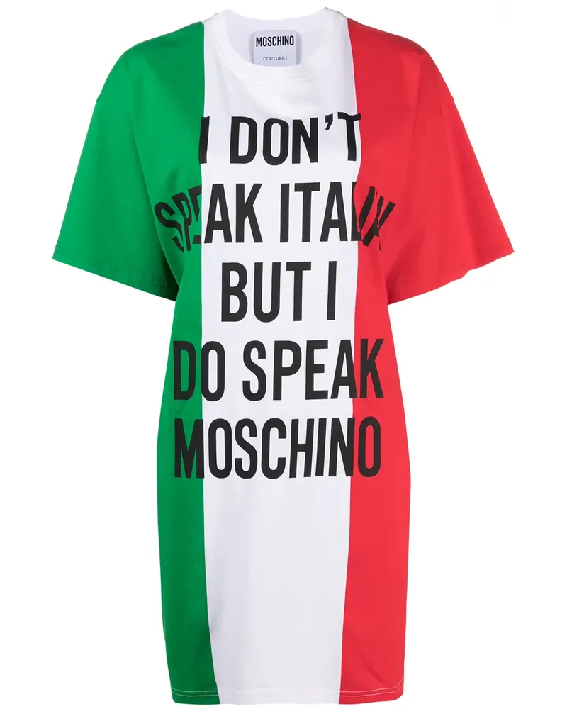 Moschino Kleid mit Print - Weiß Weiß