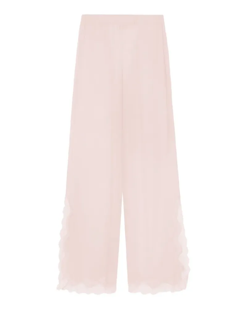 16ARLINGTON Ricci lace-trim trousers - Rosa Rosa