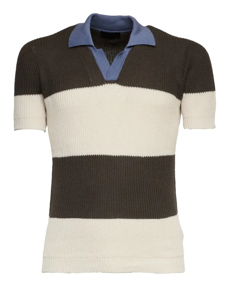Dondup striped short-sleeve T-shirt - Braun Braun