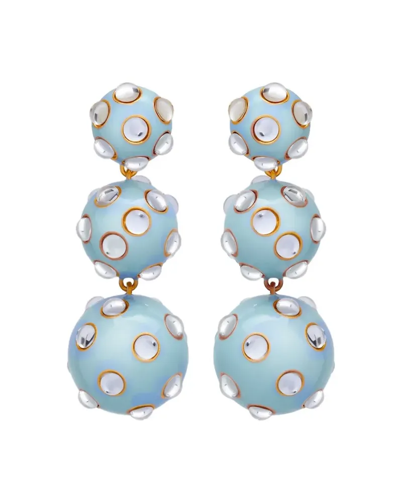 Oscar de la Renta Ohrringe mit Kugel - Blau Blau
