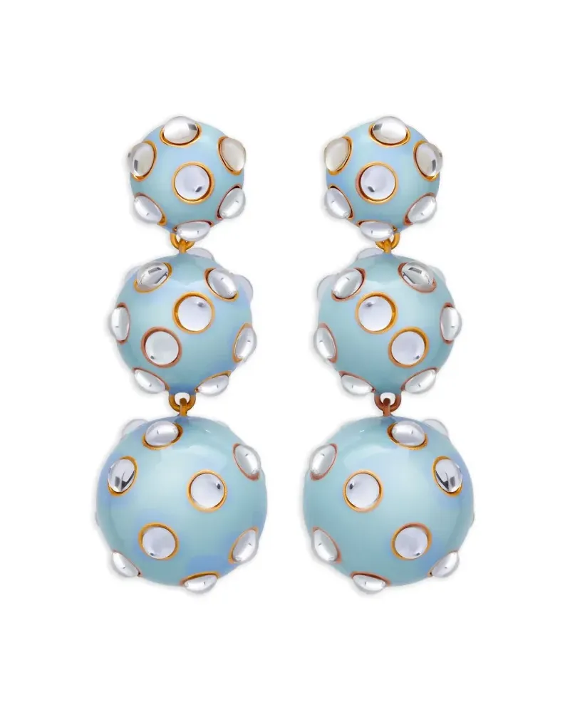 Oscar de la Renta Ohrringe mit Kugel - Blau Blau