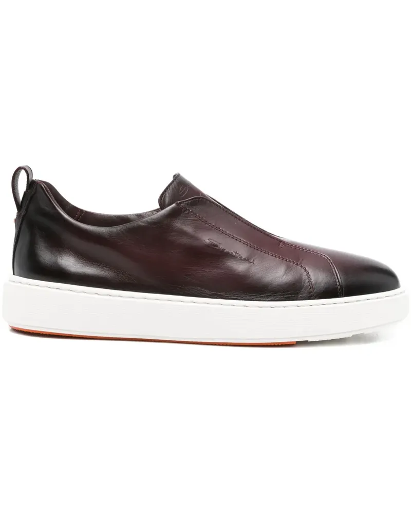 Santoni Klassische Slip-On-Sneakers - Rot Rot