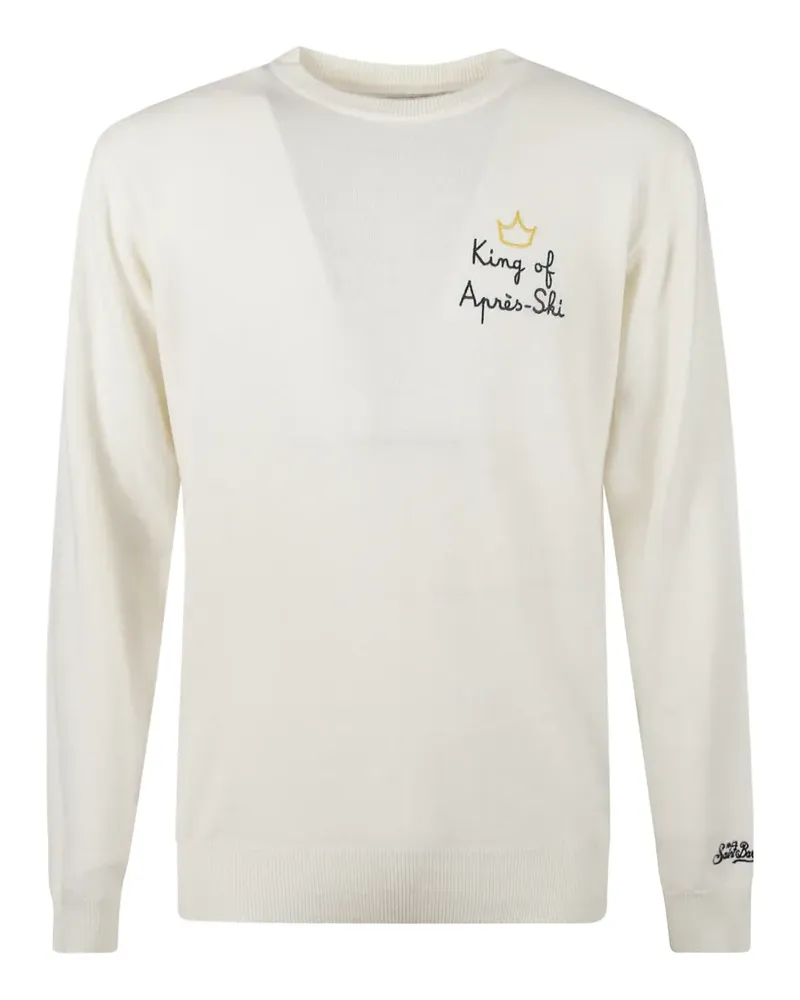 MC2 Saint Barth Heron embroidery-detail wool sweatshirt - Nude Nude
