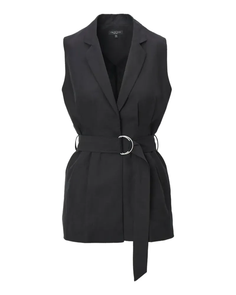 Rag & Bone Mandi belted gilet - Schwarz Schwarz