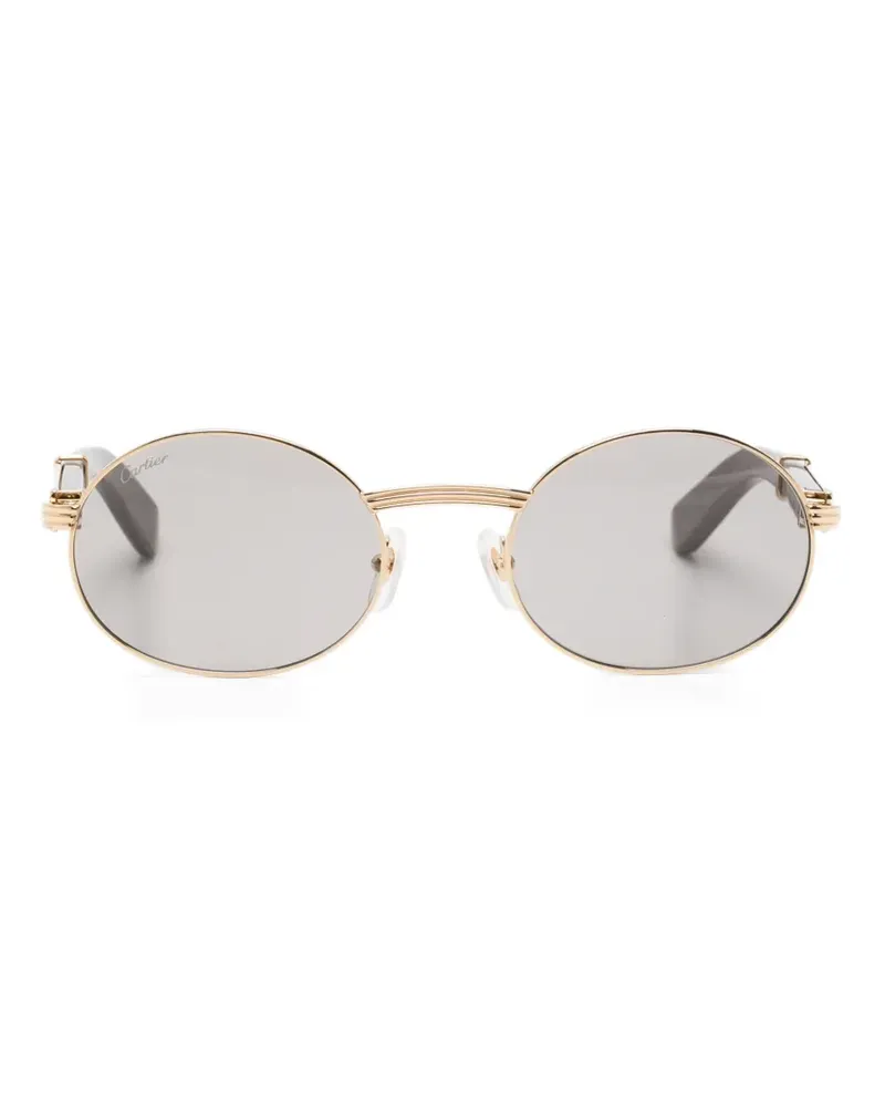 Cartier Sonnenbrille mit ovalem Gestell - Gold Gold