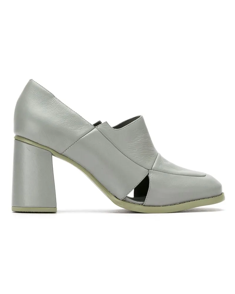 Sarah Chofakian Pumps aus Leder Grau