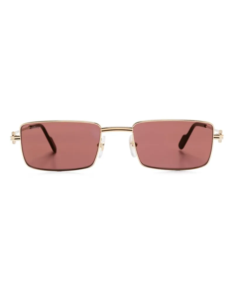 Cartier Sonnenbrille mit eckigem Gestell - Gold Gold