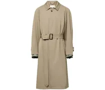 Woll-Trenchcoat mit Spreizkragen - Nude
