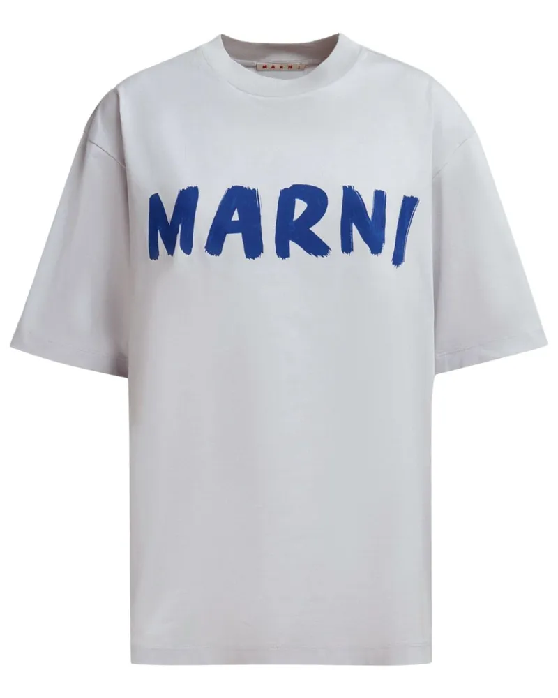 Marni T-Shirt mit Logo-Print - Grau Grau