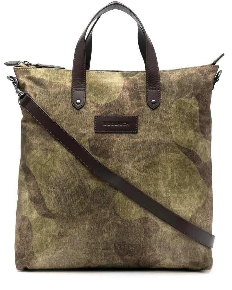 Woolrich Shopper mit Camouflage-Print - Grün Grün