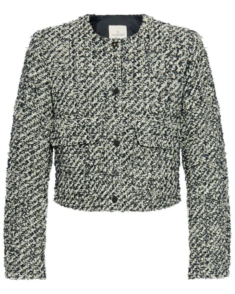 Moncler Dauphin Tweed-Jacke - Schwarz Schwarz