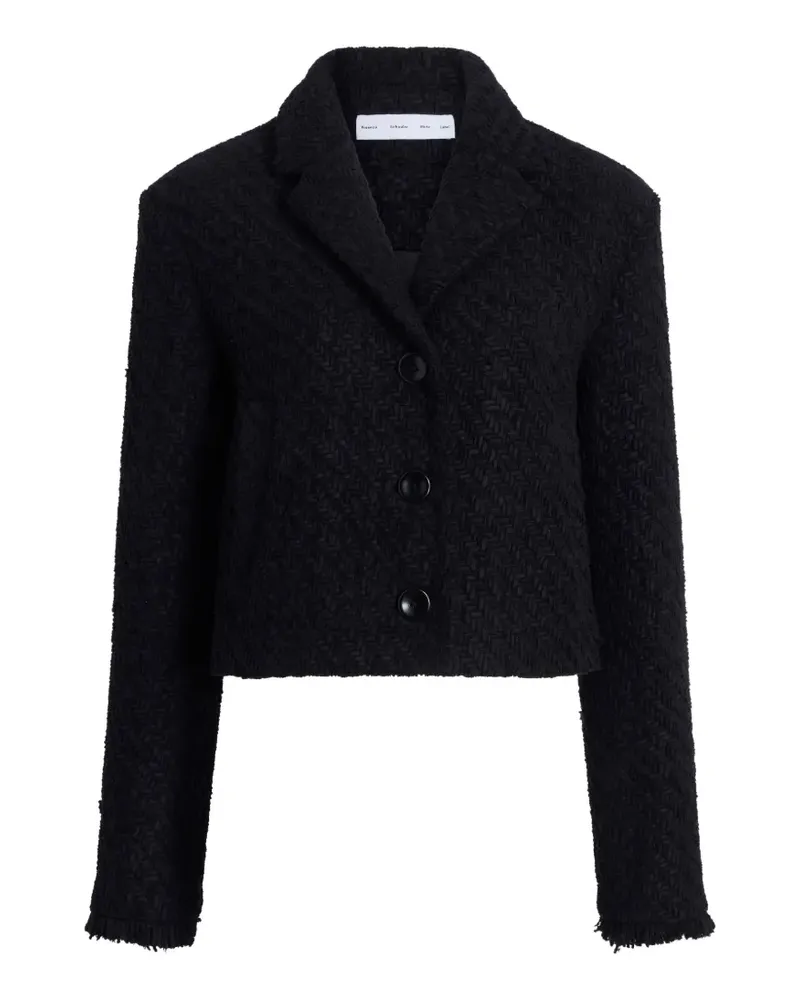 Proenza Schouler Nima jacket in basket-weave - Schwarz Schwarz