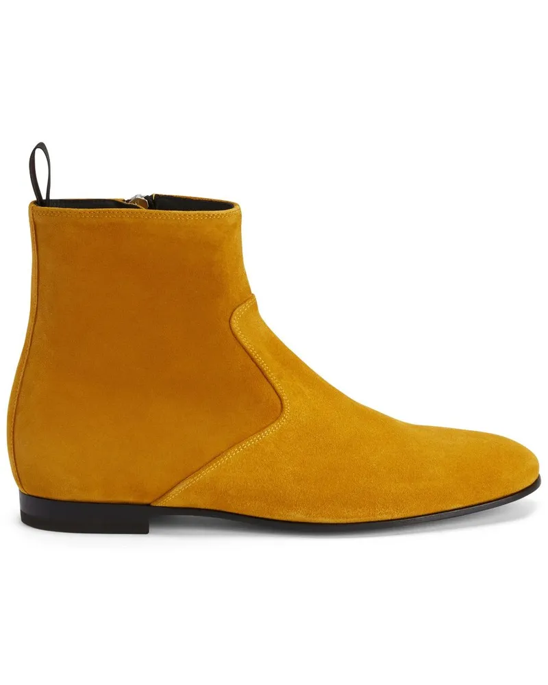 Giuseppe Zanotti Wildlederstiefel mit Reißverschluss - Orange Orange