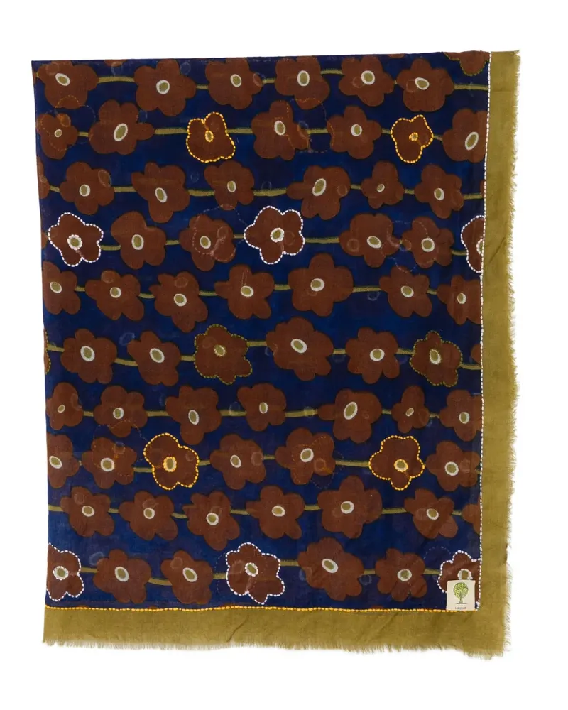 Baobab Collection Schal mit Blumenprint - Blau Blau