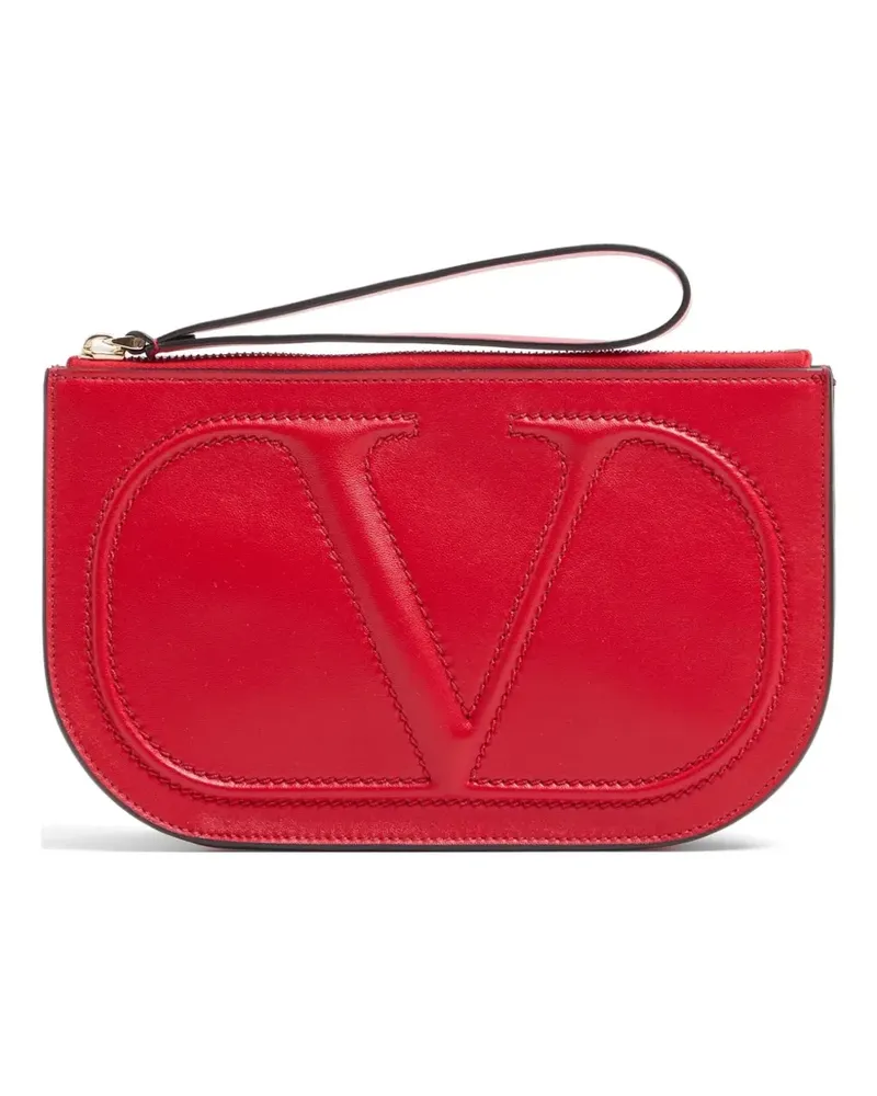 Valentino Garavani VLogo Walk Tasche aus Nappaleder - Rot Rot