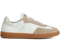 Retro-Sneakers aus Wildleder - Weiß
