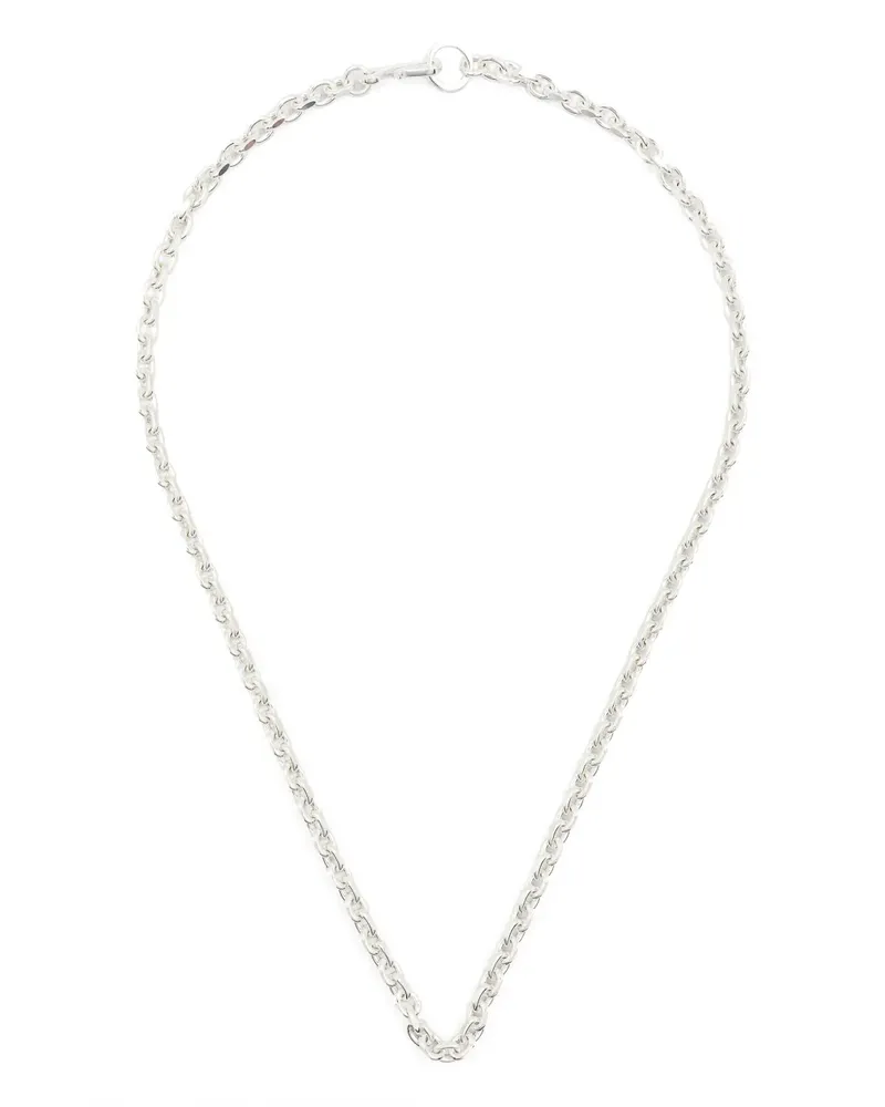 ALL BLUES Anchor Halskette mit T-Riemen - Silber Silber