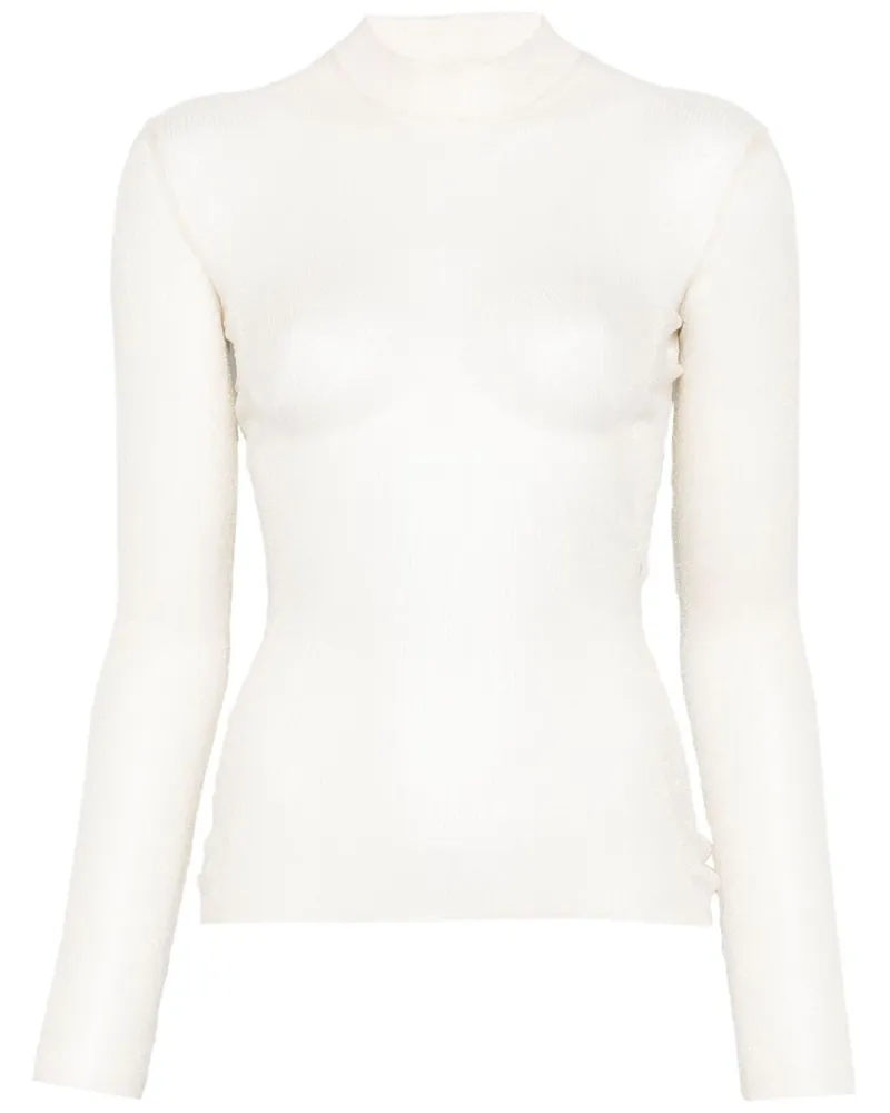 Thierry Mugler Semi-transparenter Pullover - Nude Nude