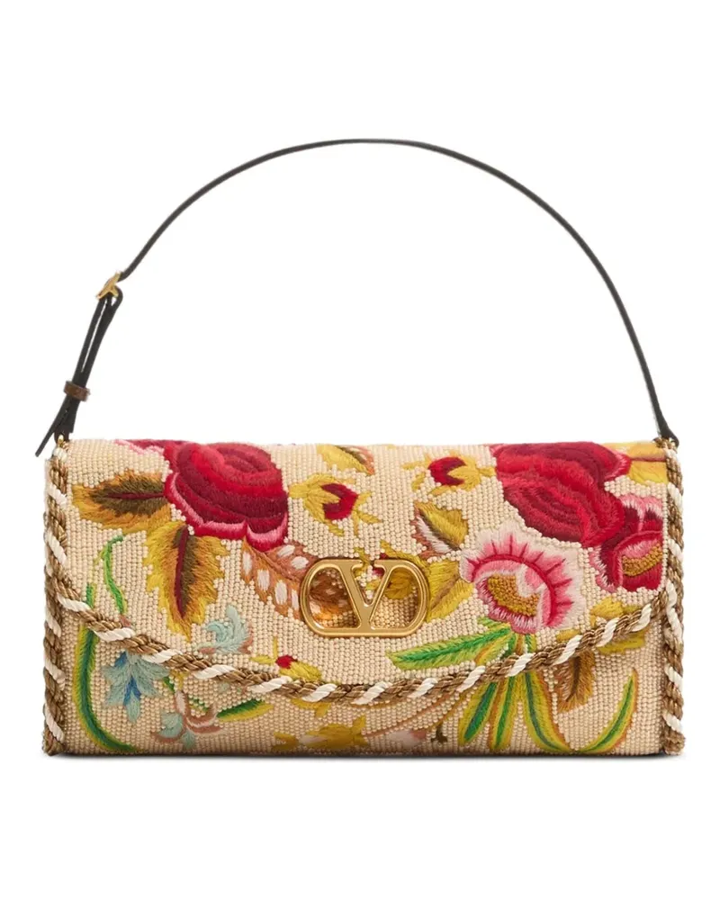 Valentino Garavani Kleine Vain Soft Schultertasche mit Stickerei - Nude Nude