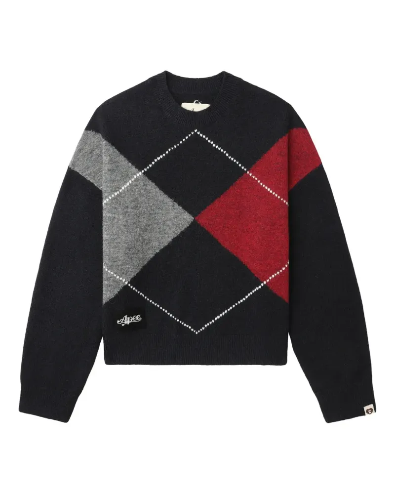 BAPE Argyle Pullover - Blau Blau