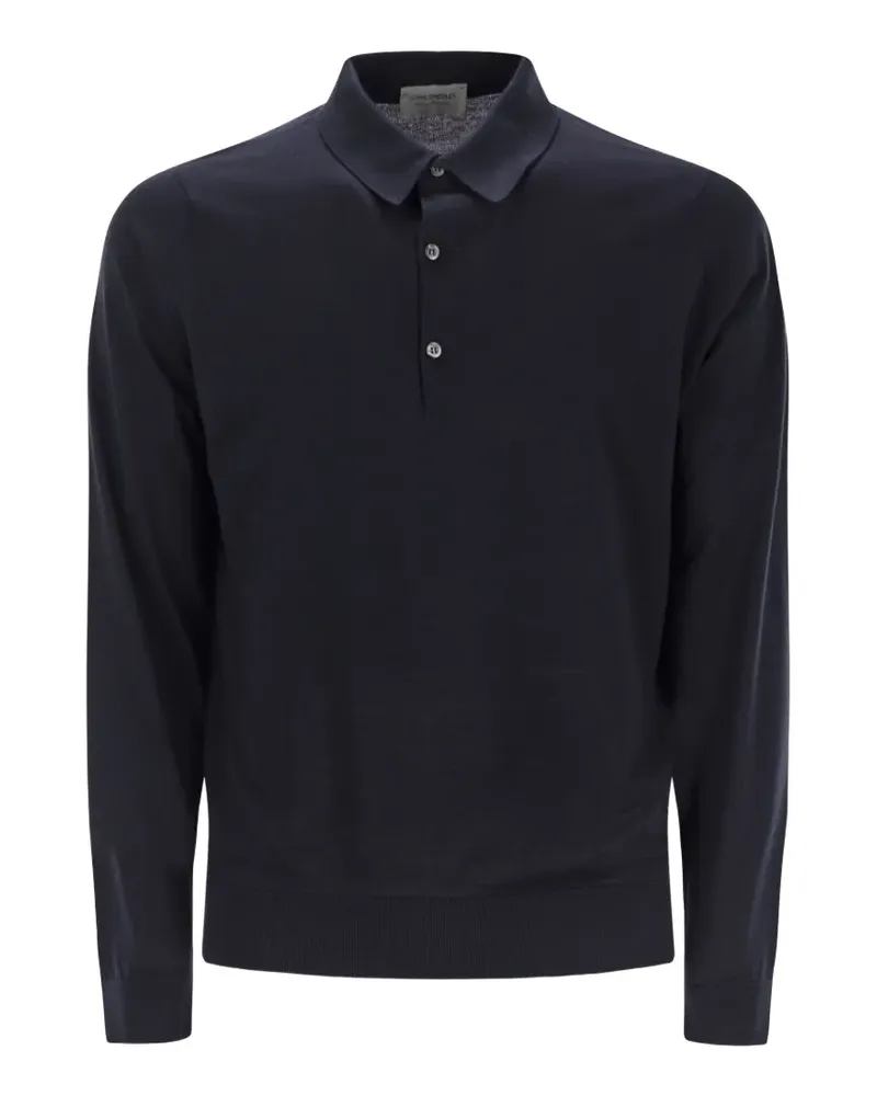 John Smedley Bradwell long-sleeved polo shirt - Blau Blau