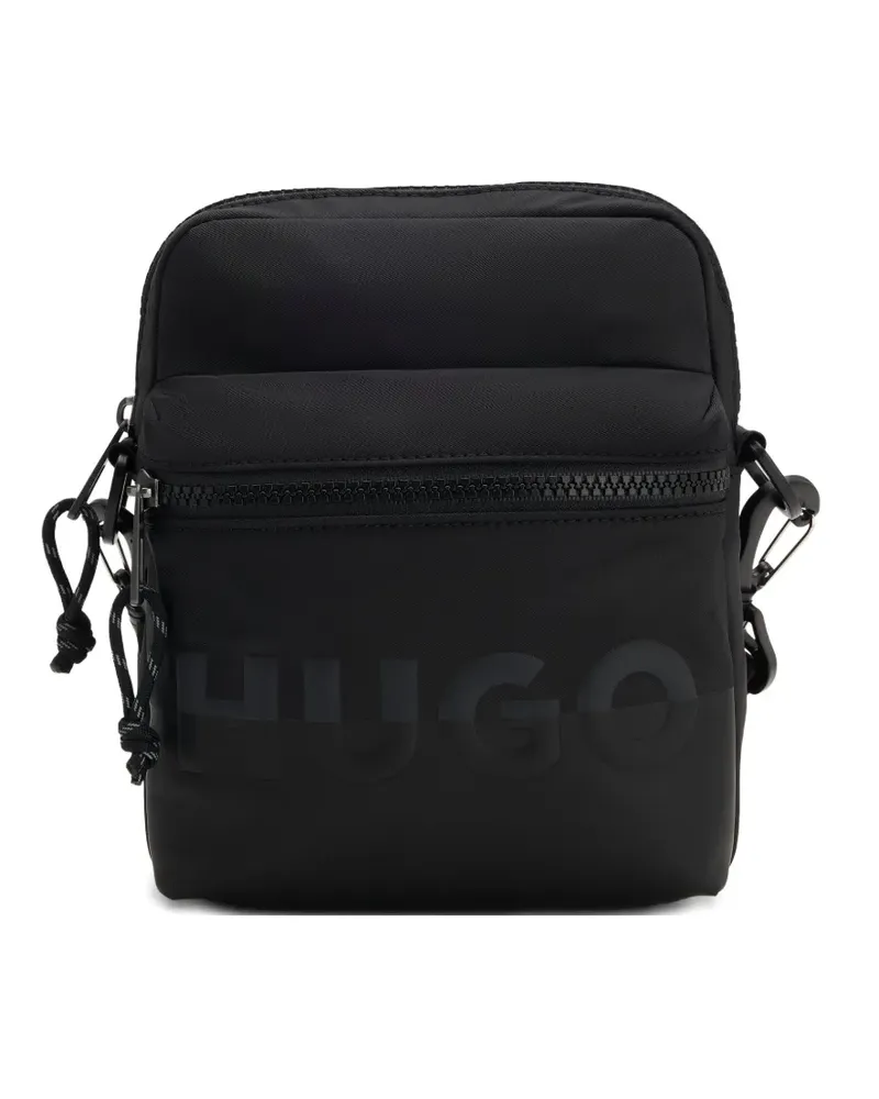 HUGO BOSS Schultertasche mit Logo-Print - Schwarz Schwarz