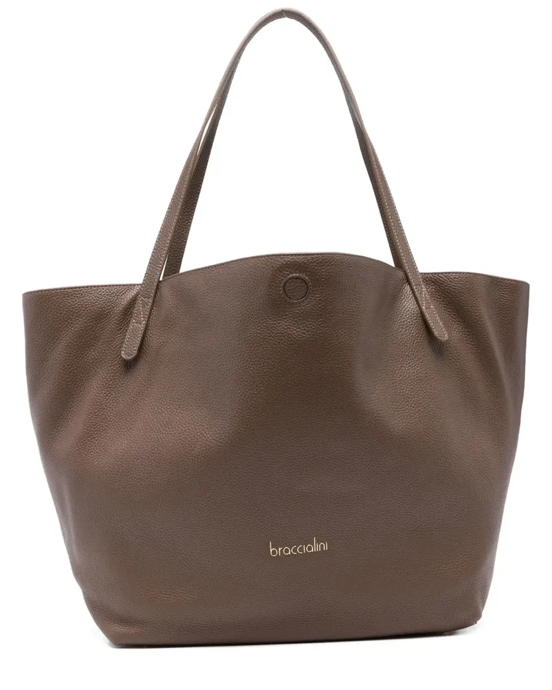 Braccialini leather tote bag - Braun Braun