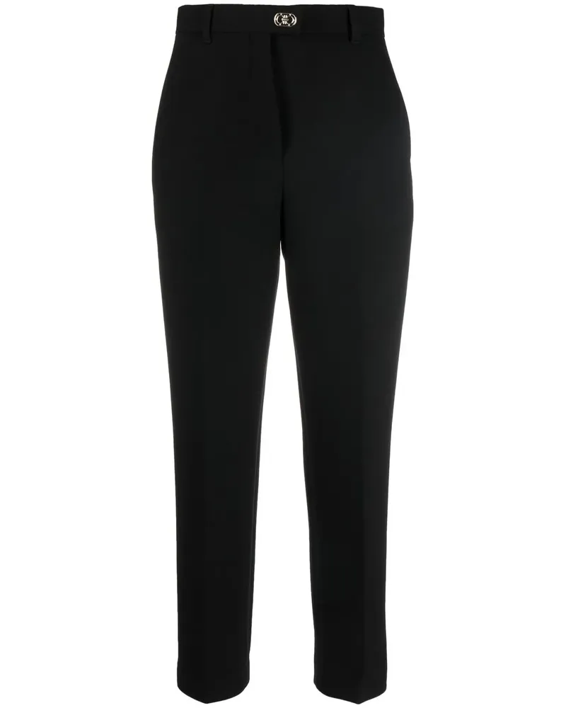 Ferragamo Tapered-Hose im Cropped-Design - Schwarz Schwarz