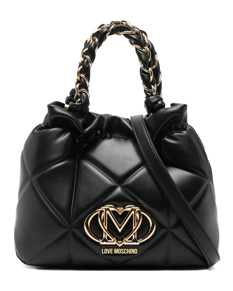 Moschino quilted logo-detail tote bag - Schwarz Schwarz