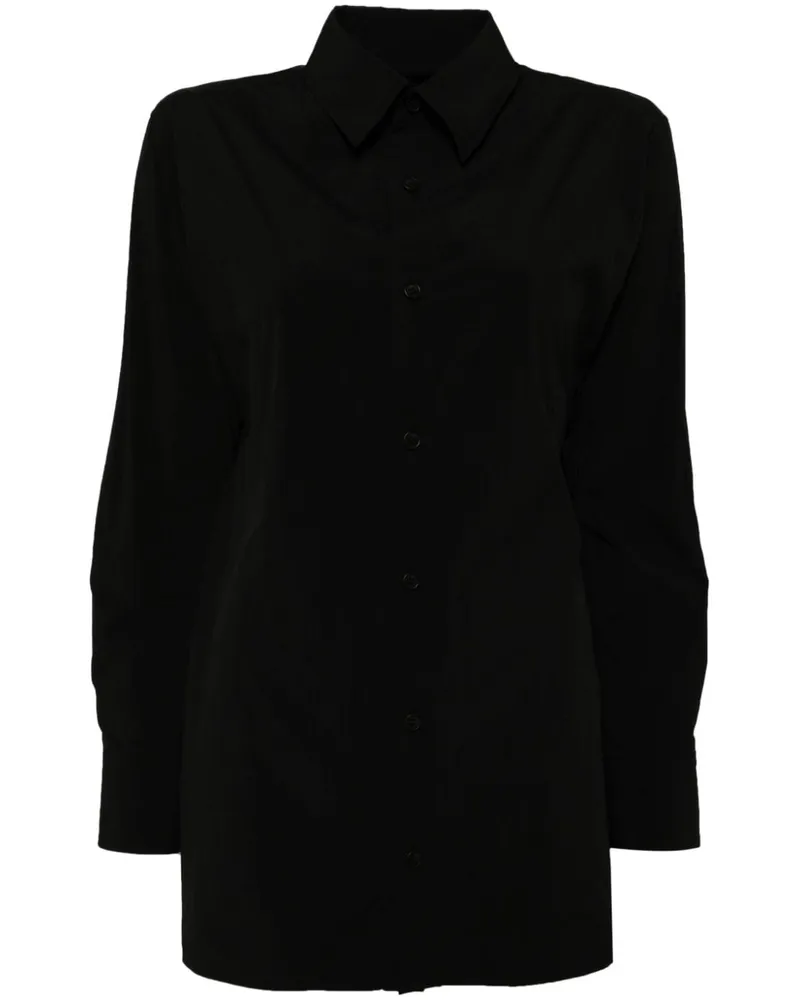 Yohji Yamamoto Asymmetrisches Hemd - Schwarz Schwarz