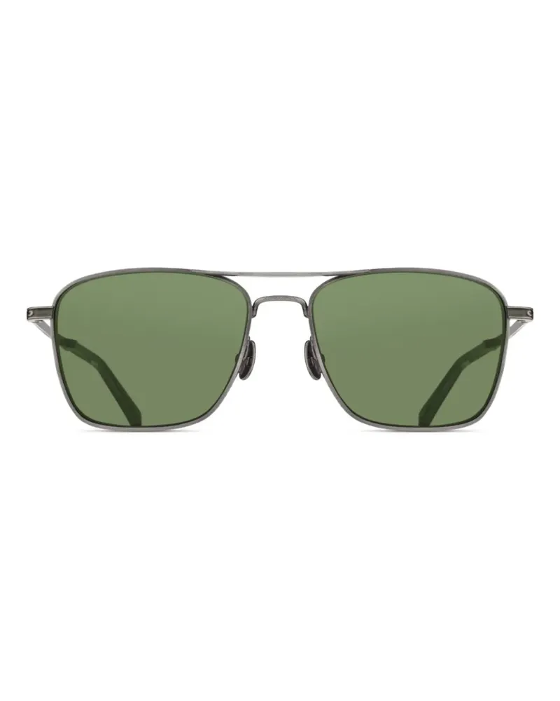 MATSUDA Sonnenbrille mit eckigem Gestell - Silber Silber