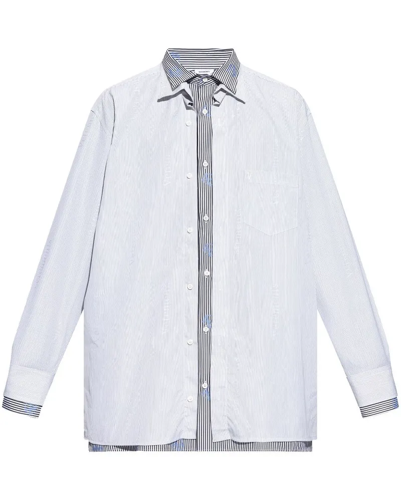 VETEMENTS Gestreiftes Hemd - Blau Blau