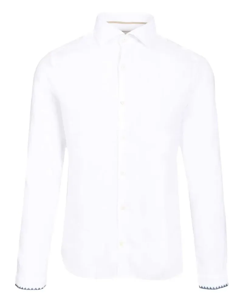 Al Duca D’Aosta 1902 embroidered-trim buttoned shirt - Weiß Weiß