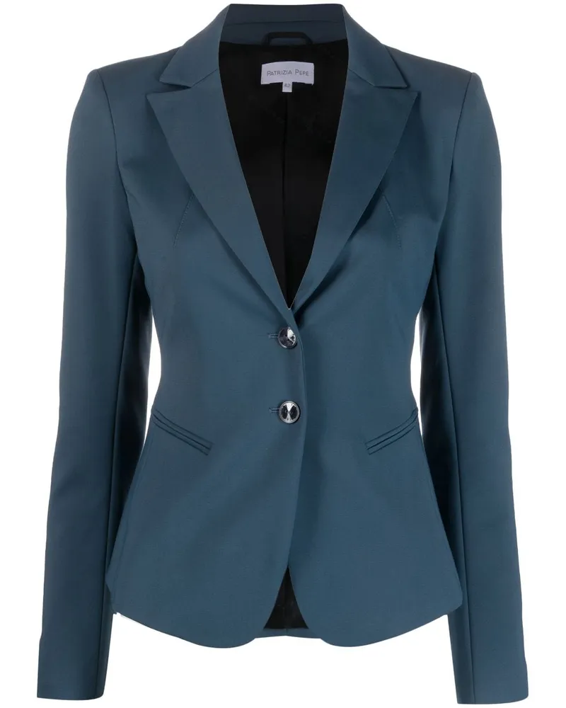 Patrizia Pepe Blazer mit fallendem Revers Blau