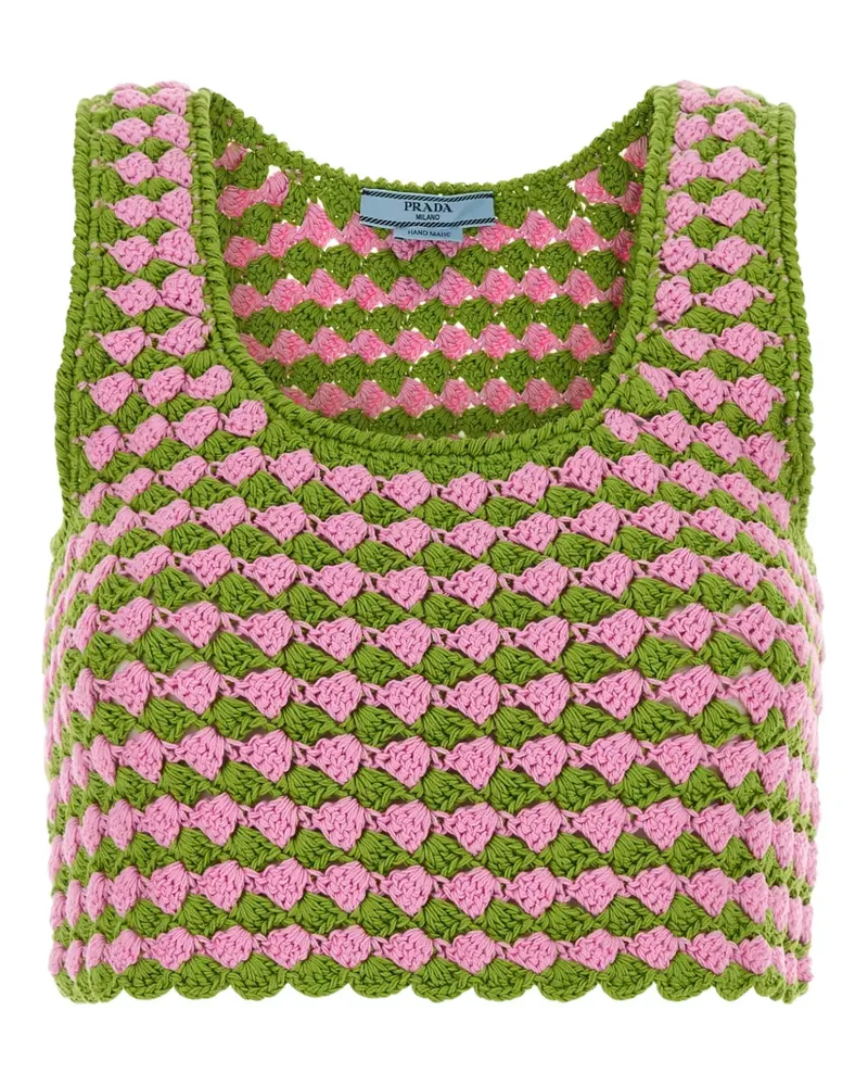 Prada crochet crop top - Grün Grün