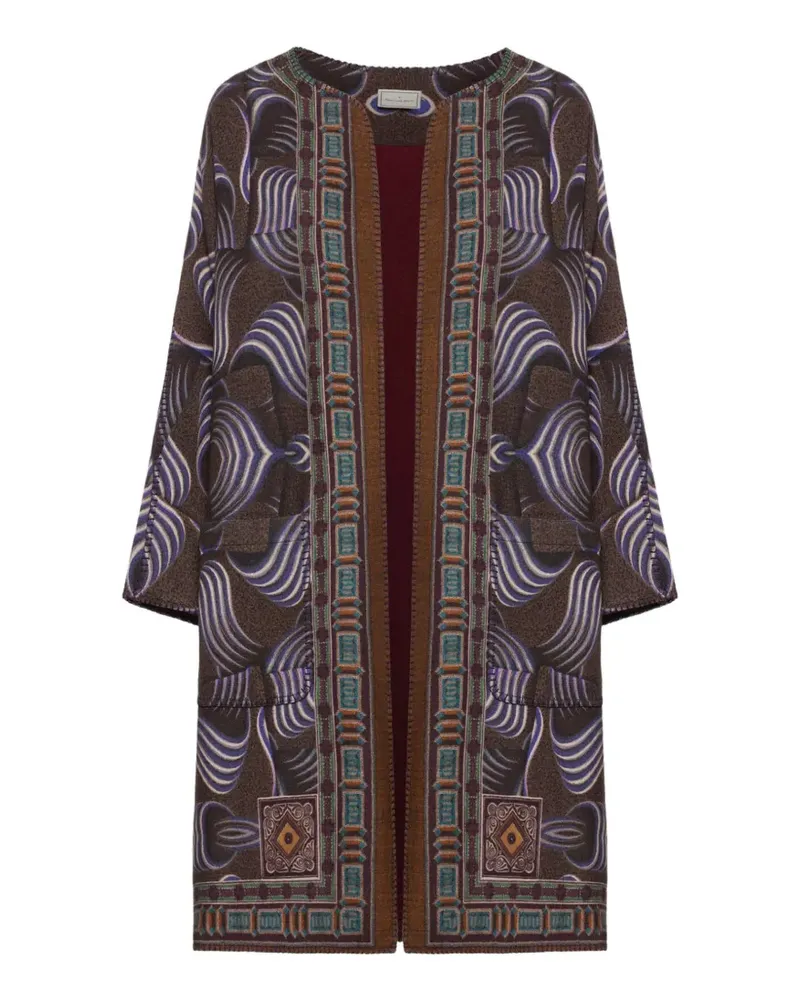 Pierre-Louis Mascia Pancake Kimono mit Print - Braun Braun