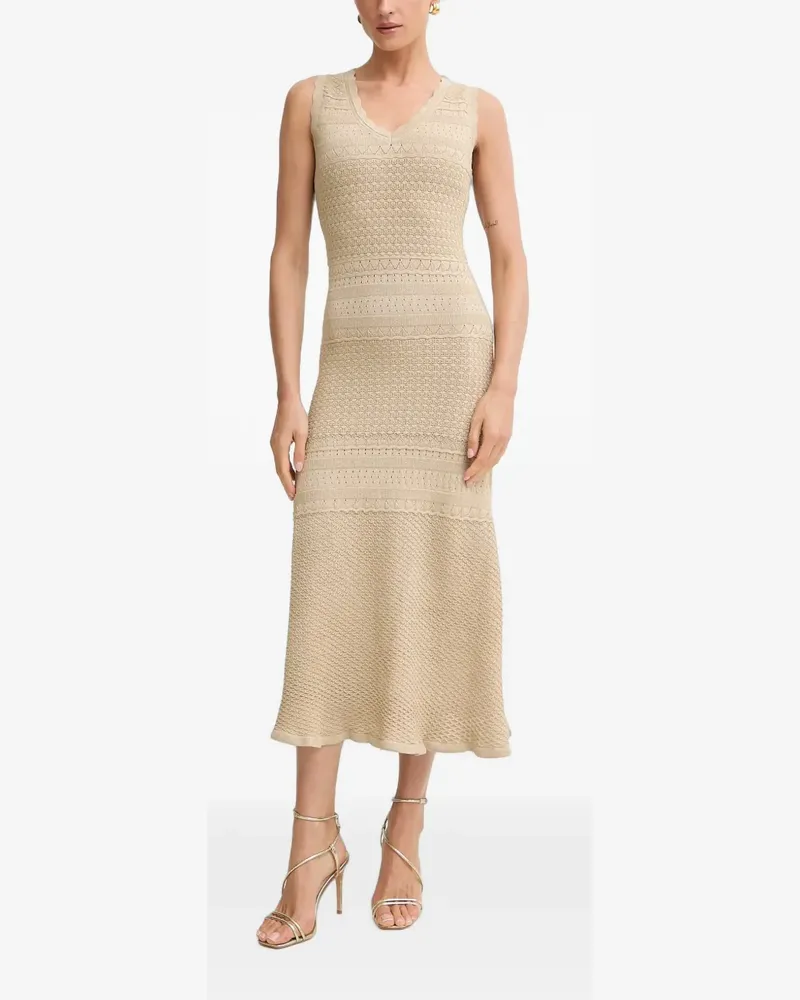 Morgan RMILAN Midikleid mit Wellensaum - Nude Nude