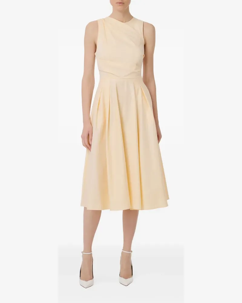 Elisabetta Franchi Drapiertes Midikleid - Gelb Gelb