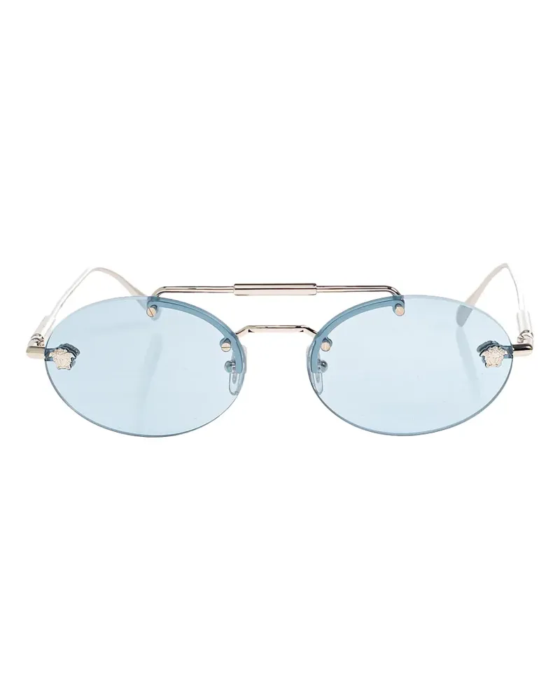 Versace rimless double-bridge sunglasses - Blau Blau