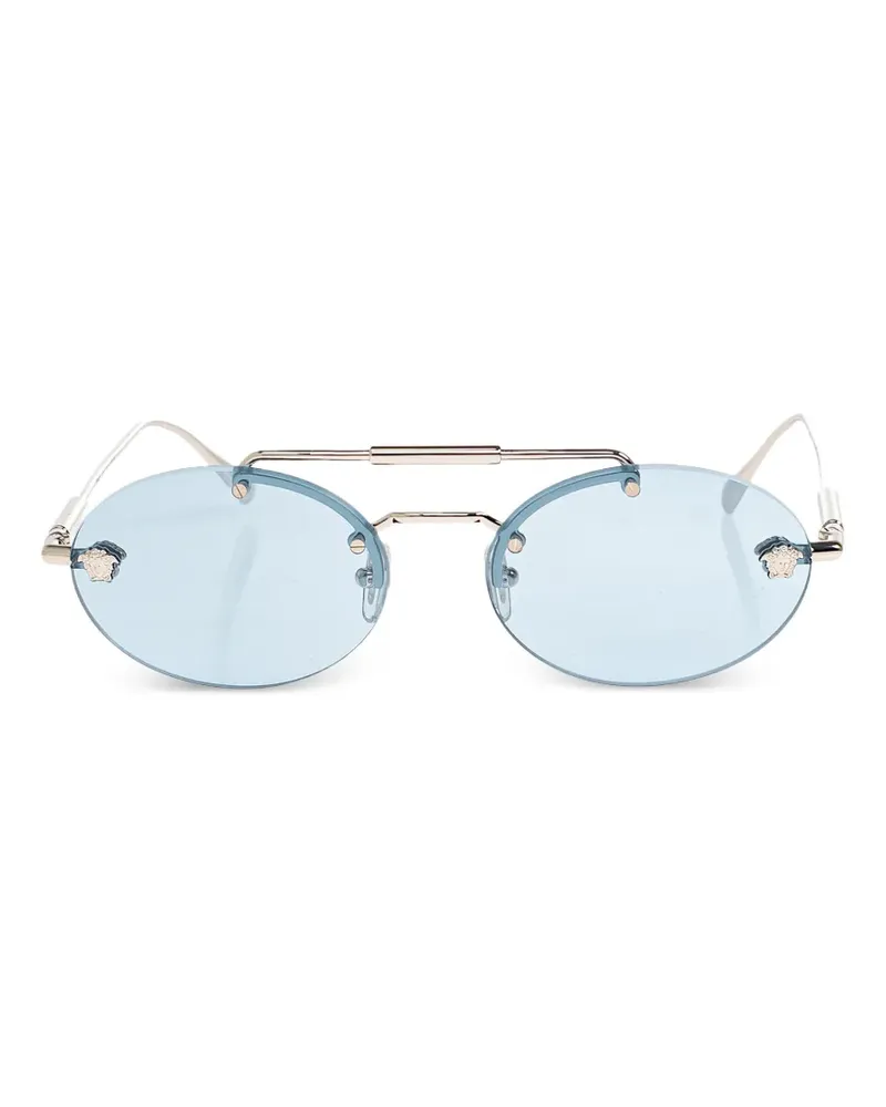 Versace rimless double-bridge sunglasses - Blau Blau