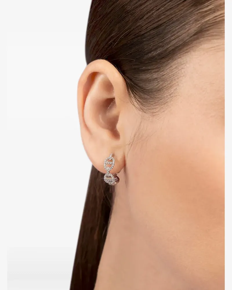 APM Monaco Maille Marine pavé earrings - Silber Silber