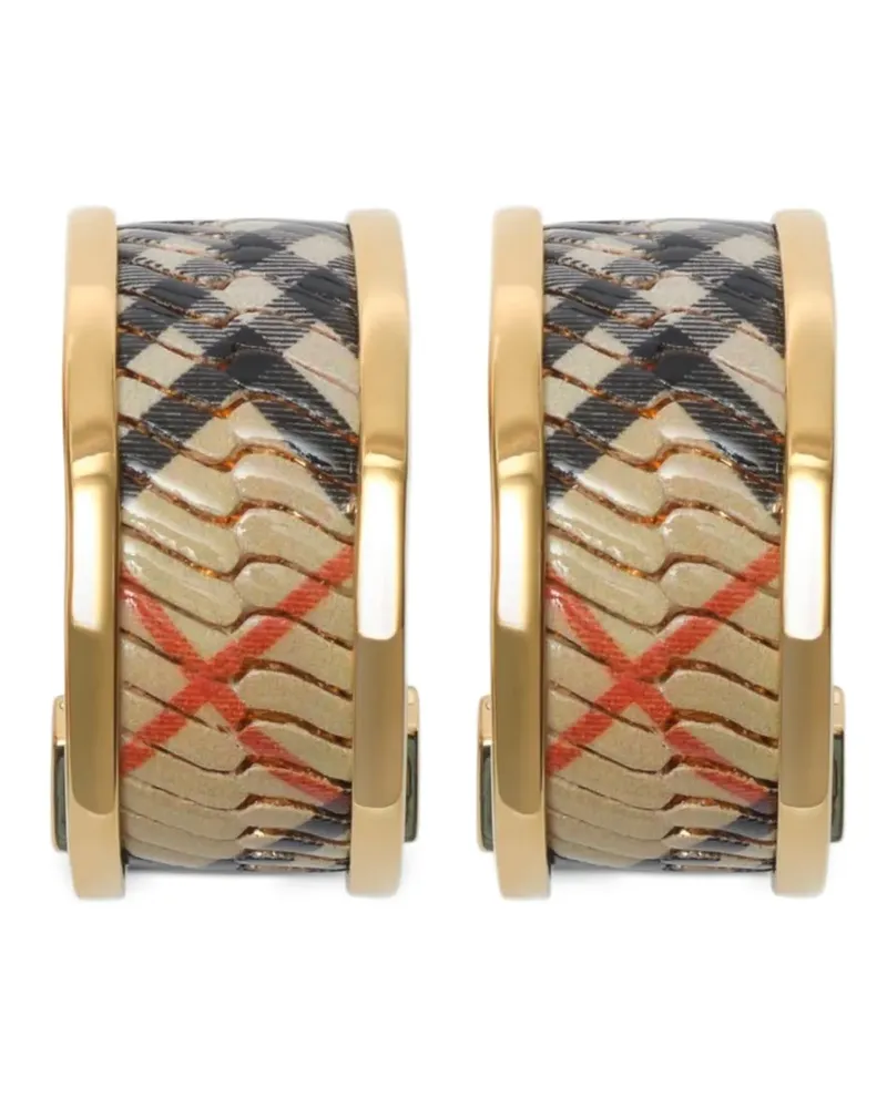Burberry Karierte Creolen - Gold Gold