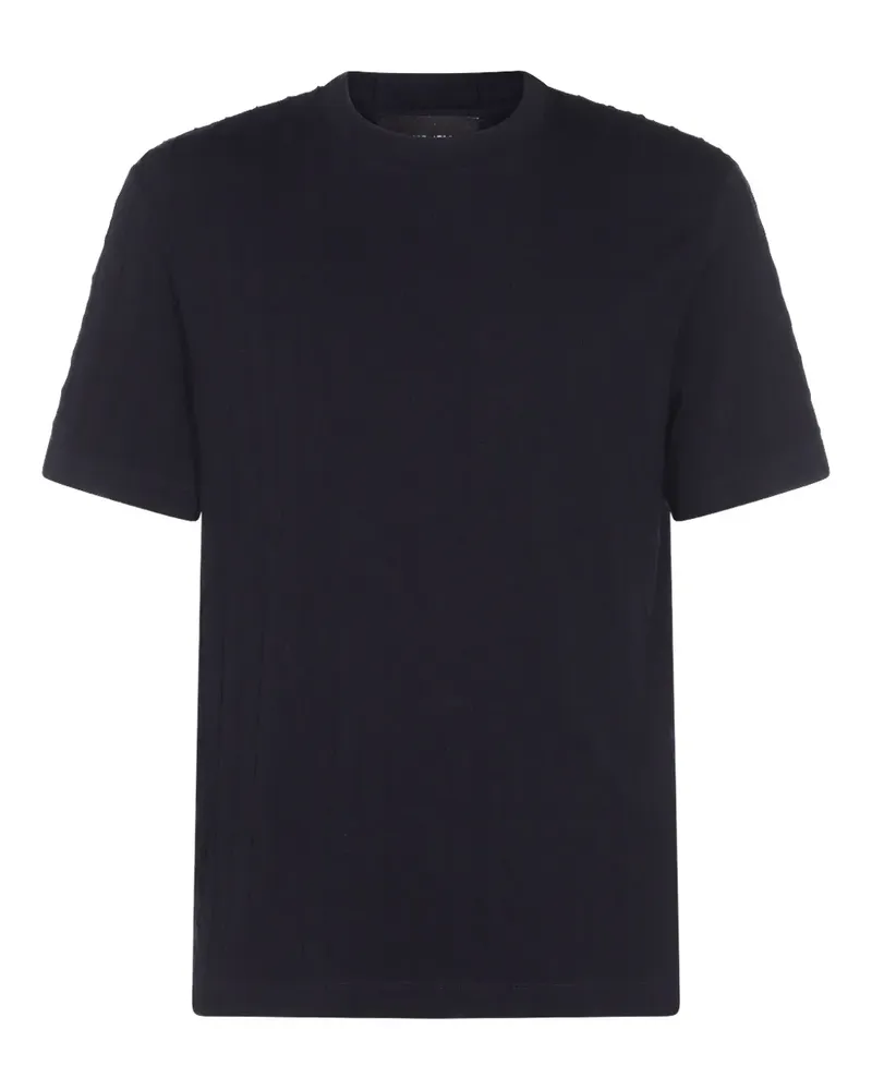 Giorgio Armani Geripptes T-Shirt - Blau Blau