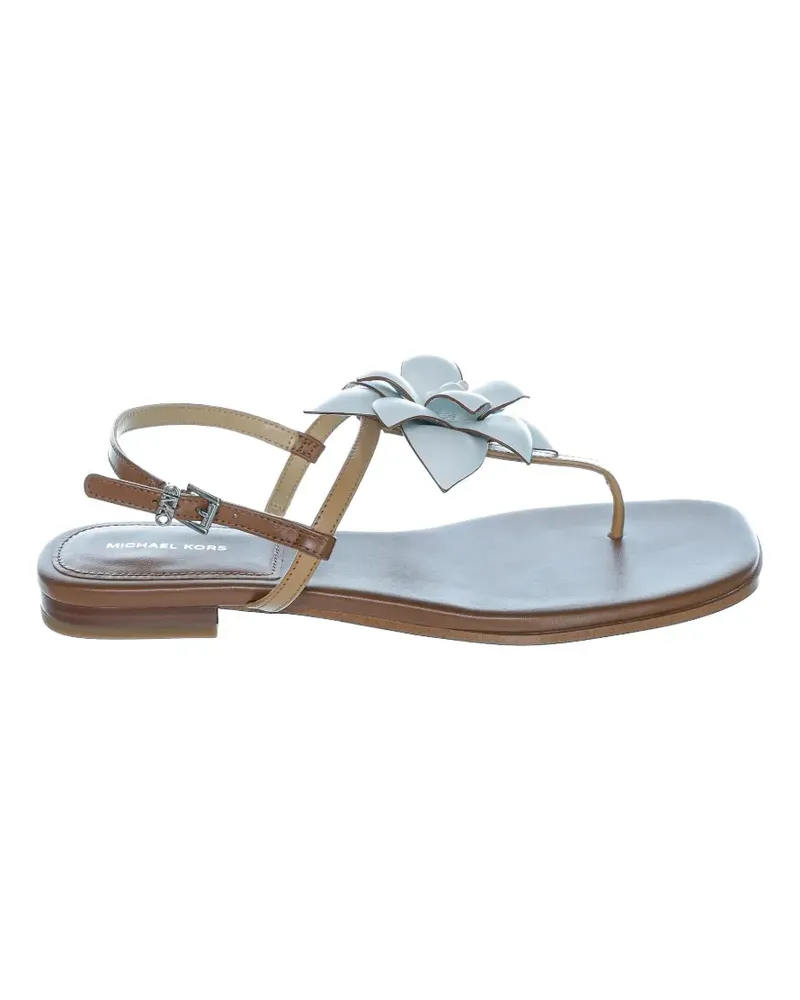 Michael Kors Jacie floral-appliqué flat sandals - Braun Braun