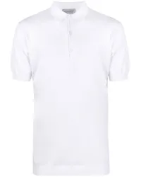 John Smedley Gerades Poloshirt Weiß